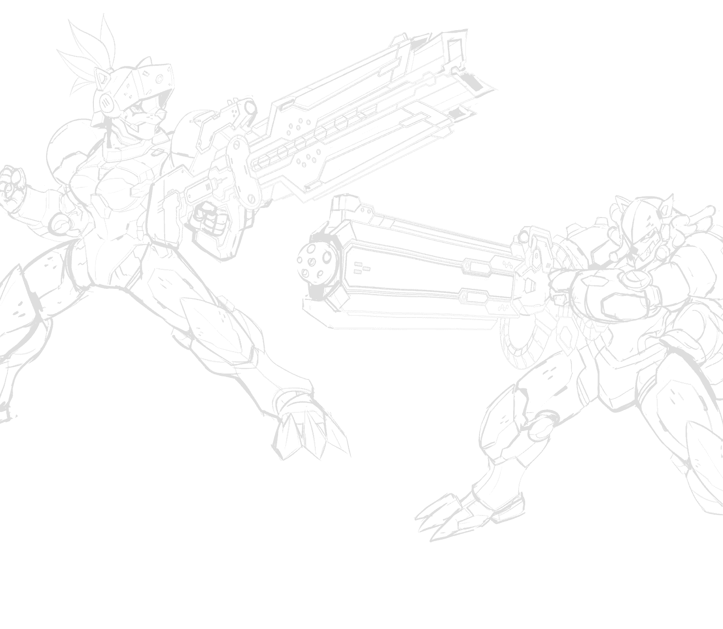 sketch of meka beasts